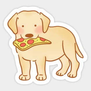 Labrador and Pizza Sticker